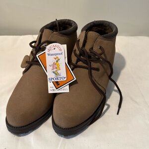 Women’s SPORTO Tan Waterproof leather boots size 7.5 M Thermolite insole NWT